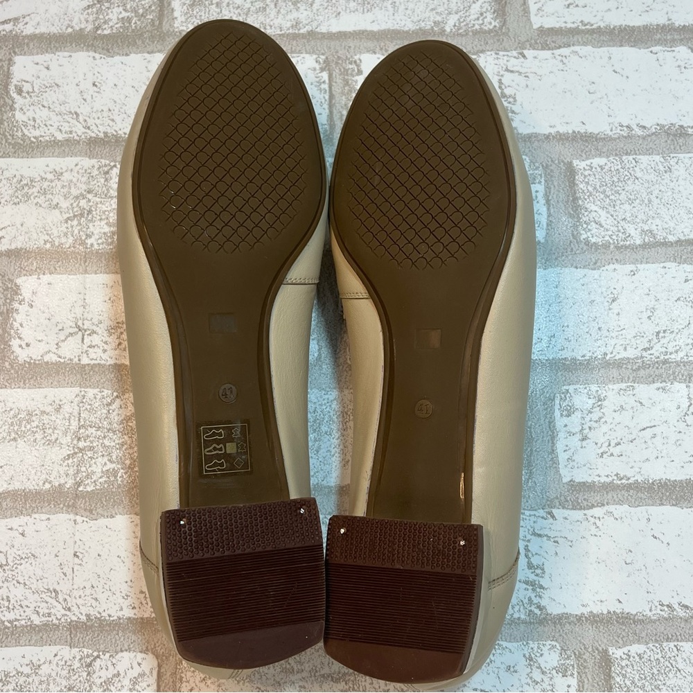 Stefano Bone Leather Heeled Horse Bit Loafers Women’s Shoe Sz. 41 / 10.5 - Picture 7 of 8